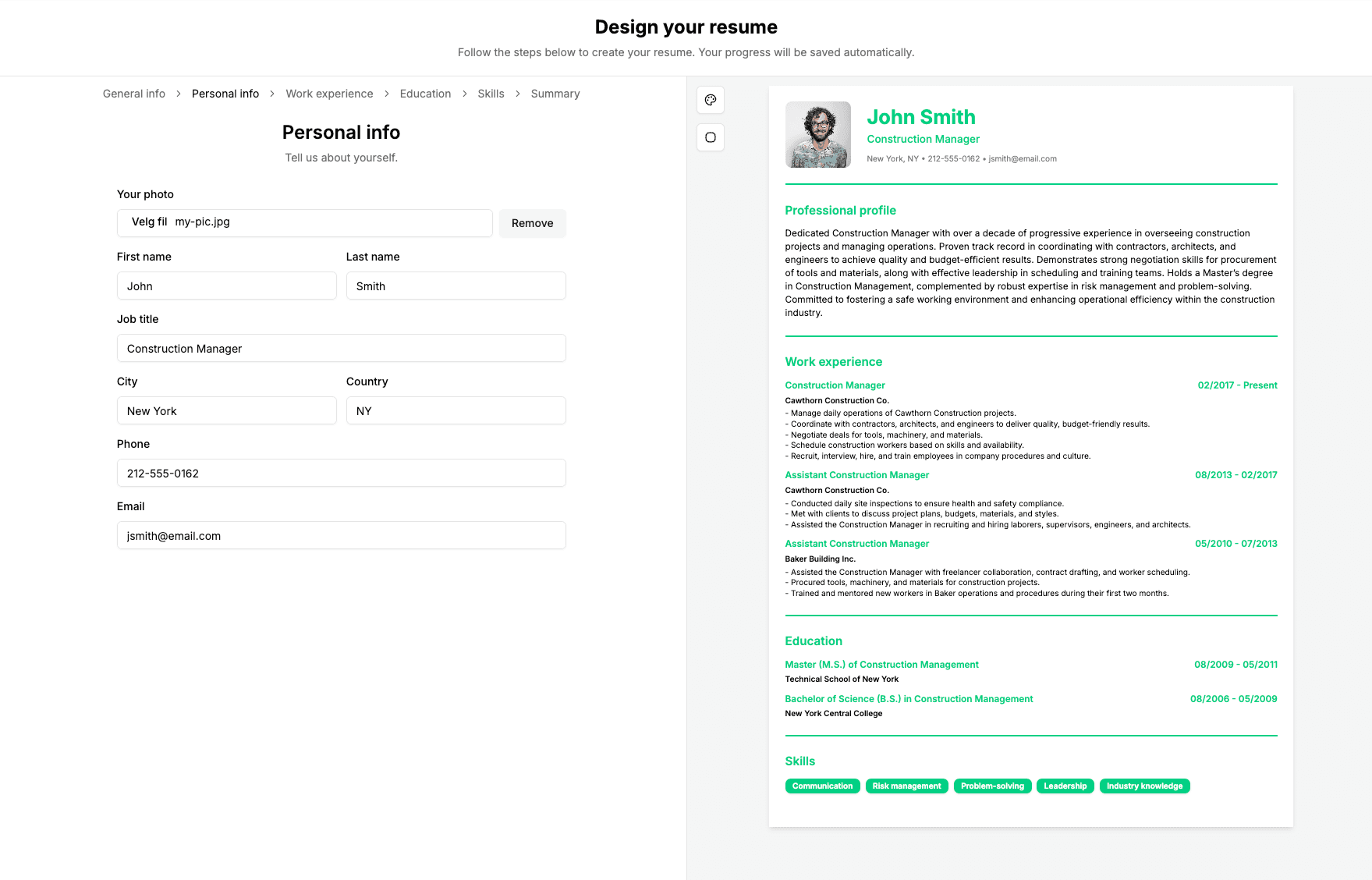 Resume Preview